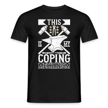 Blacksmith Forging Anvil - Men's T-Shirt - black - Front - AI Model Male 178 light (178cm)