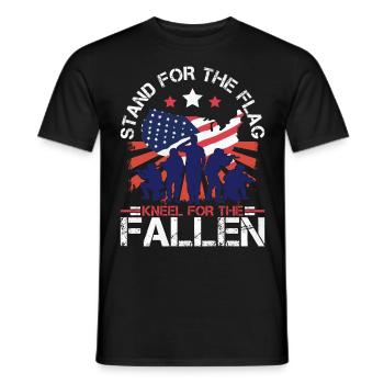 Stand For The Flag US Armee Patriot / Veteran - Männer T-Shirt - Schwarz - Vorne - AI Model Male 178 light (178cm)