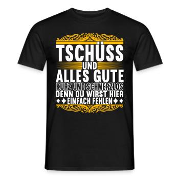 Abschiedsgeschenk Kollege Jobwechsel - Männer T-Shirt - Schwarz - Vorne - AI Model Male 178 light (178cm)
