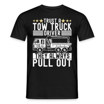 Service de remorquage de dépanneuse - T-shirt homme - noir - Devant - AI Model Male 178 light (178cm)