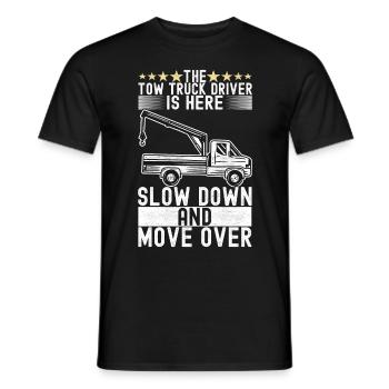 Service de remorquage de dépanneuse - T-shirt homme - noir - Devant - AI Model Male 178 light (178cm)