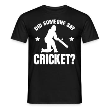 Cricket Cricket team Cricketers - Men's T-Shirt - black - Front - AI Model Male 178 light (178cm)