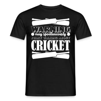 Cricket Joke Cricket Bat - Men's T-Shirt - black - Front - AI Model Male 178 light (178cm)