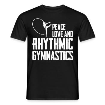 Rhythmic gymnastics gymnastics - Men's T-Shirt - black - Front - AI Model Male 178 light (178cm)