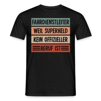 Fahrdienstleiter Superheld Zugführer - Männer T-Shirt - Schwarz - Vorne - AI Model Male 178 light (178cm)
