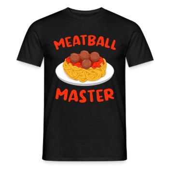 Meatball Master Spaghetti Pâtes Macaroni nourriture - T-shirt homme - noir - Devant - AI Model Male 178 light (178cm)