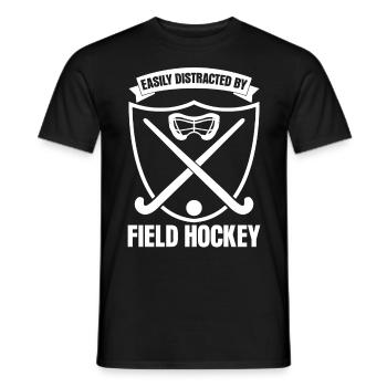 Field hockey hockey players Field hockey - Men's T-Shirt - black - Front - AI Model Male 178 light (178cm)