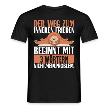 Yoga Faultier - Männer T-Shirt - Schwarz - Vorne - AI Model Male 178 light (178cm)