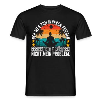 Yoga Meditation - Männer T-Shirt - Schwarz - Vorne - AI Model Male 178 light (178cm)