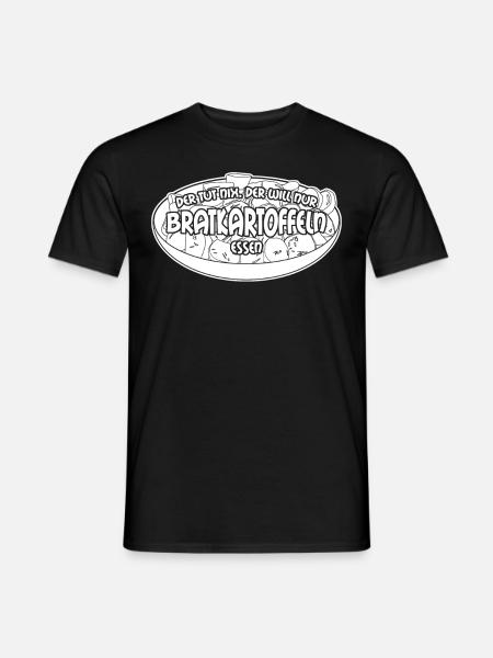 Bratkartoffeln - Männer T-Shirt - Schwarz