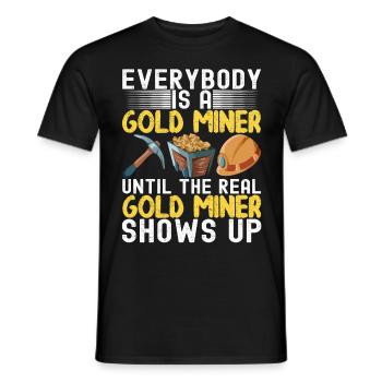 Gold Diggers Gold Mining - Men's T-Shirt - black - Front - AI Model Male 178 light (178cm)