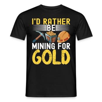 Chercheurs d’or Extraction d’or - T-shirt homme - noir - Devant - AI Model Male 178 light (178cm)