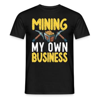 Gold Diggers Gold Mining - Men's T-Shirt - black - Front - AI Model Male 178 light (178cm)