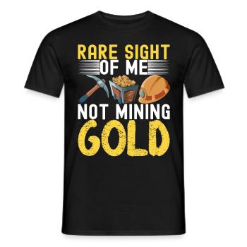 Gold Diggers Gold Mining - Men's T-Shirt - black - Front - AI Model Male 178 light (178cm)