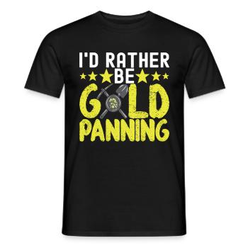 Gold Diggers Gold Mining - Men's T-Shirt - black - Front - AI Model Male 178 light (178cm)