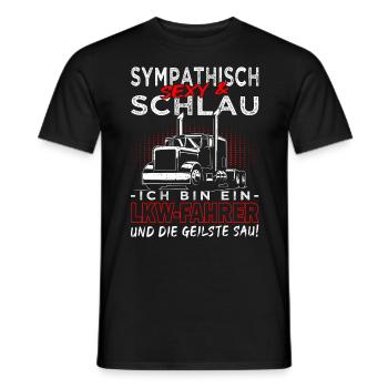 Sympathisch, sexy & schlau LKW Fahrer - Trucker - Männer T-Shirt - Schwarz - Vorne - AI Model Male 178 light (178cm)