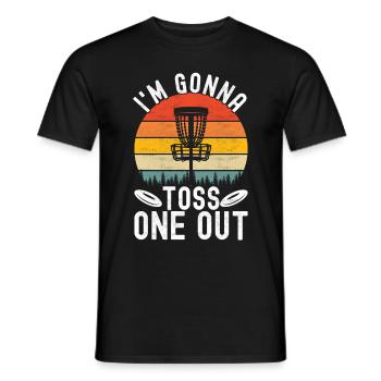 Disc Golf Disc Golfer - Men's T-Shirt - black - Front - AI Model Male 178 light (178cm)