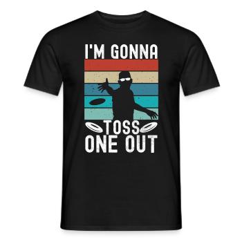 Disc Golf Disc Golfer - Men's T-Shirt - black - Front - AI Model Male 178 light (178cm)