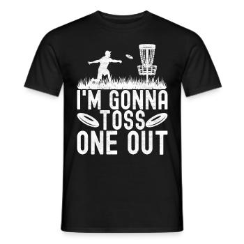 Disc Golf Disc Golfer - Men's T-Shirt - black - Front - AI Model Male 178 light (178cm)
