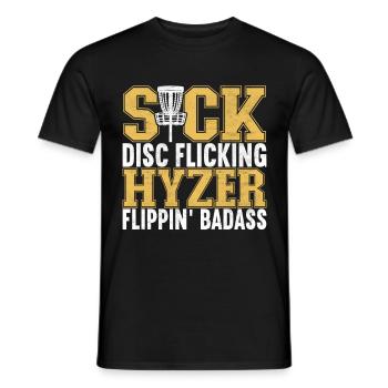 Disc Golf Disc Golfer - Men's T-Shirt - black - Front - AI Model Male 178 light (178cm)