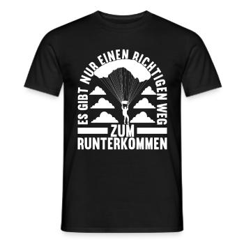 Fallschirmspringer Fallschirmsprung - Männer T-Shirt - Schwarz - Vorne - AI Model Male 178 light (178cm)