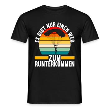 Fallschirmspringer Fallschirmsprung - Männer T-Shirt - Schwarz - Vorne - AI Model Male 178 light (178cm)