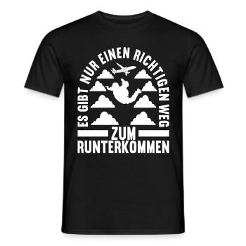 Fallschirmspringer Fallschirmsprung - Männer T-Shirt - Schwarz - Vorne - AI Model Male 178 light (178cm)