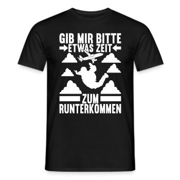 Fallschirmspringer Fallschirmsprung - Männer T-Shirt - Schwarz - Vorne - AI Model Male 178 light (178cm)