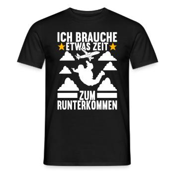 Fallschirmspringer Fallschirmsprung - Männer T-Shirt - Schwarz - Vorne - AI Model Male 178 light (178cm)