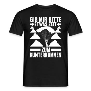 Fallschirmspringer Fallschirmsprung - Männer T-Shirt - Schwarz - Vorne - AI Model Male 178 light (178cm)