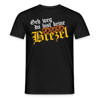 Brezel Spruch Brezeln - Männer T-Shirt - Schwarz - Vorne - AI Model Male 178 light (178cm)