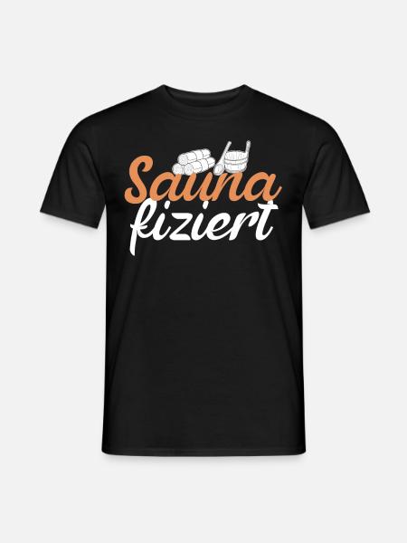 Sauna Saunisten Saunist Saunieren - Männer T-Shirt - Schwarz