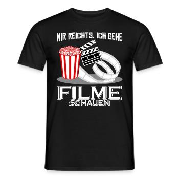 Heimkino Filme Filmabend Kinofilme Kino - Männer T-Shirt - Schwarz - Vorne - AI Model Male 178 light (178cm)