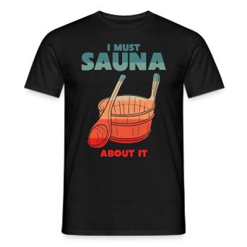 Sauna Jogue Sauna Sauna Saunistes - T-shirt homme - noir - Devant - AI Model Male 178 light (178cm)