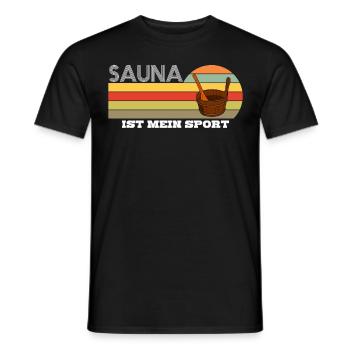 Sauna Sport Saunieren Saunisten Saunist - Männer T-Shirt - Schwarz - Vorne - AI Model Male 178 light (178cm)