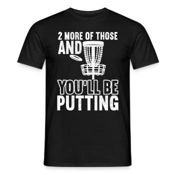 Disc Golf Disc Golfer - Men's T-Shirt - black - Front - AI Model Male 178 light (178cm)