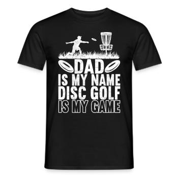 Disc Golf Disc Golfer - Men's T-Shirt - black - Front - AI Model Male 178 light (178cm)