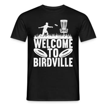Disc Golf Disc Golfer - Men's T-Shirt - black - Front - AI Model Male 178 light (178cm)
