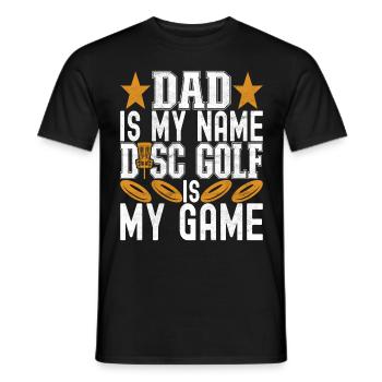 Disc Golf Disc Golfer - Men's T-Shirt - black - Front - AI Model Male 178 light (178cm)