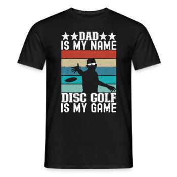 Disc Golf Disc Golfer - Men's T-Shirt - black - Front - AI Model Male 178 light (178cm)