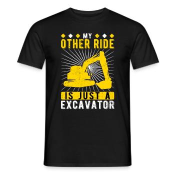 Baggerfahrer My Other Ride Is A Excavator - Männer T-Shirt - Schwarz - Vorne - AI Model Male 178 light (178cm)