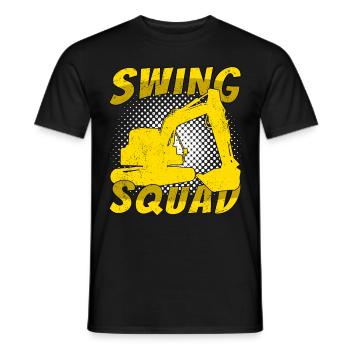 Baggerfahrer Swing Squad - Männer T-Shirt - Schwarz - Vorne - AI Model Male 178 light (178cm)