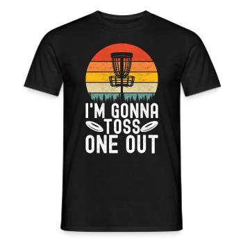 Disc Golf Disc Golfer - Men's T-Shirt - black - Front - AI Model Male 178 light (178cm)