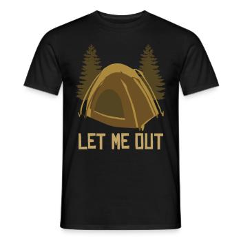 Camping Camping Tente extérieure Camping - T-shirt homme - noir - Devant - AI Model Male 178 light (178cm)