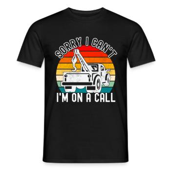 Service de remorquage de dépanneuse - T-shirt homme - noir - Devant - AI Model Male 178 light (178cm)