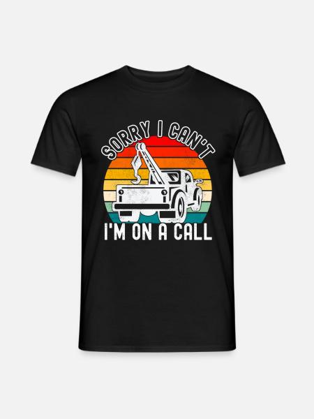 Abschleppwagen Abschleppdienst - Männer T-Shirt - Schwarz