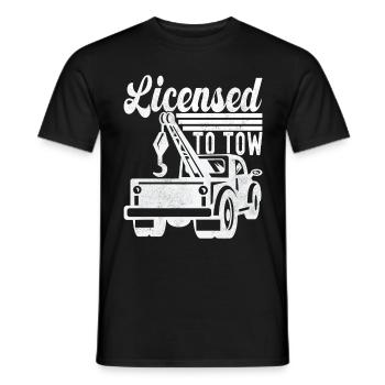 Abschleppwagen Abschleppdienst - Männer T-Shirt - Schwarz - Vorne - AI Model Male 178 light (178cm)