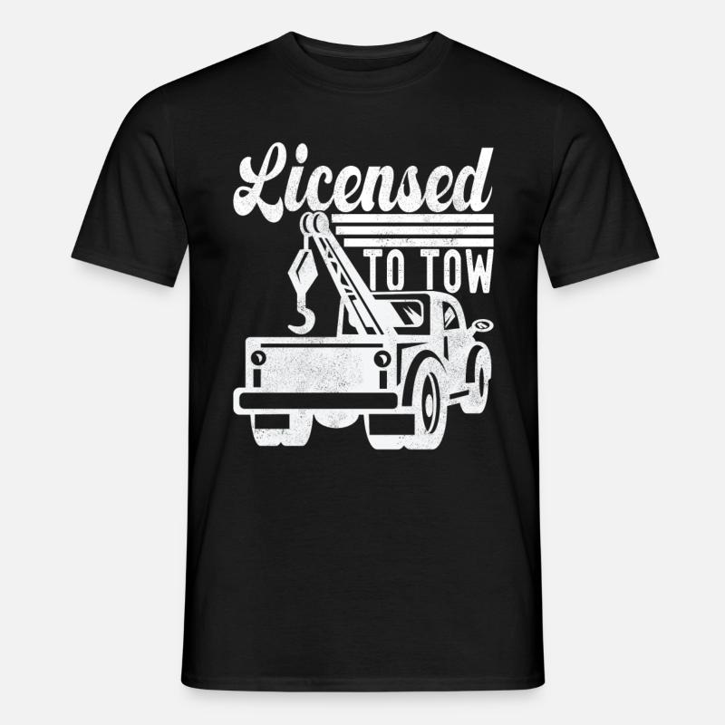 Abschleppwagen Abschleppdienst - Männer T-Shirt - Schwarz