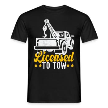 Service de remorquage de dépanneuse - T-shirt homme - noir - Devant - AI Model Male 178 light (178cm)