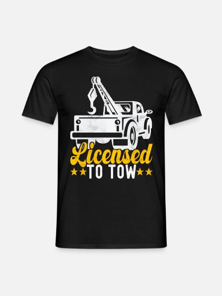 Abschleppwagen Abschleppdienst - Männer T-Shirt - Schwarz